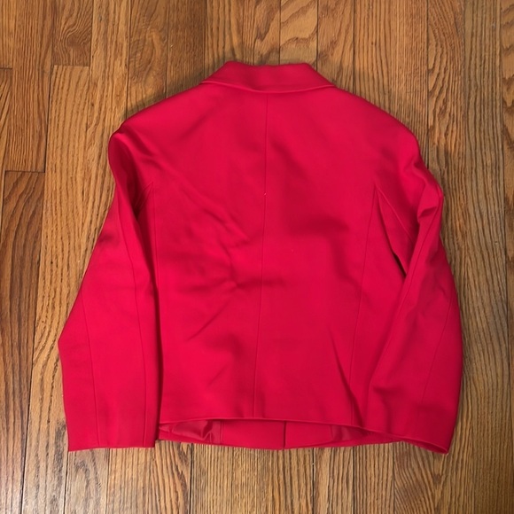 Tommy Hilfiger 3 “button” Cropped Blazer Red Size 6 business causal preppy - Picture 2 of 12